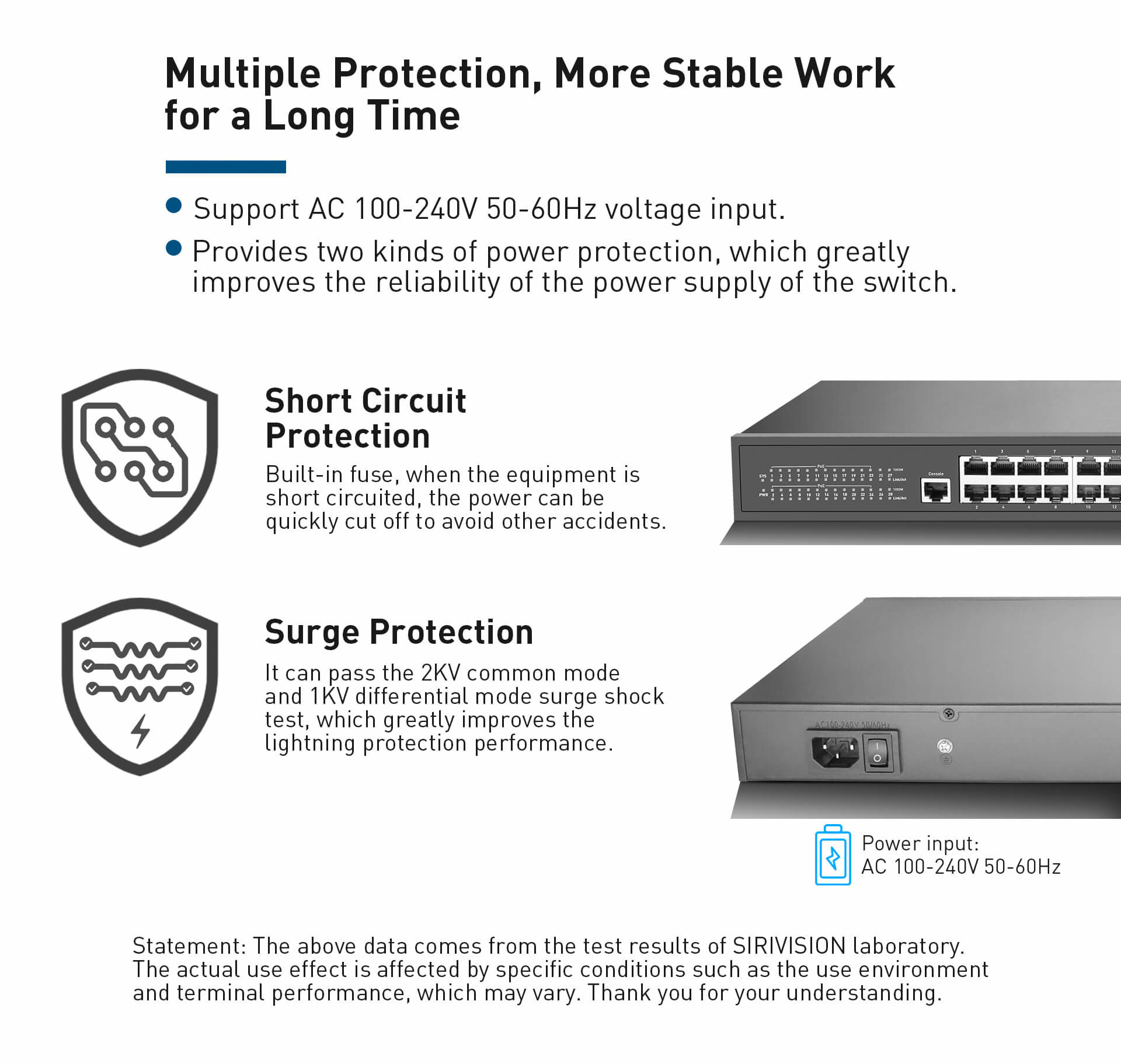 Rack Mounting 24-Port Gigabit L2 Managed 400W PoE Switch with 4 SFP Slot Uplink Combo Ports For Security CCTV
