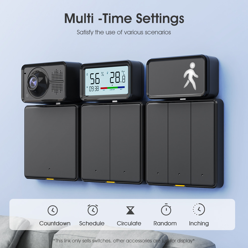 Tuya WIFI touch Switch Smart home with Type C Timing Voice App Alexa, Google Home RF433 Smart EU Wall Light Button Switch