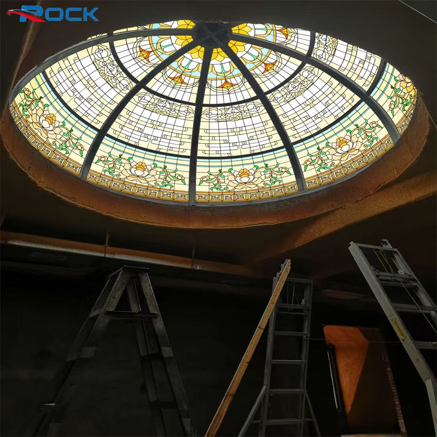 Customized Architectural Stained Glass Dome Skylight 1mm-19mm Thickness