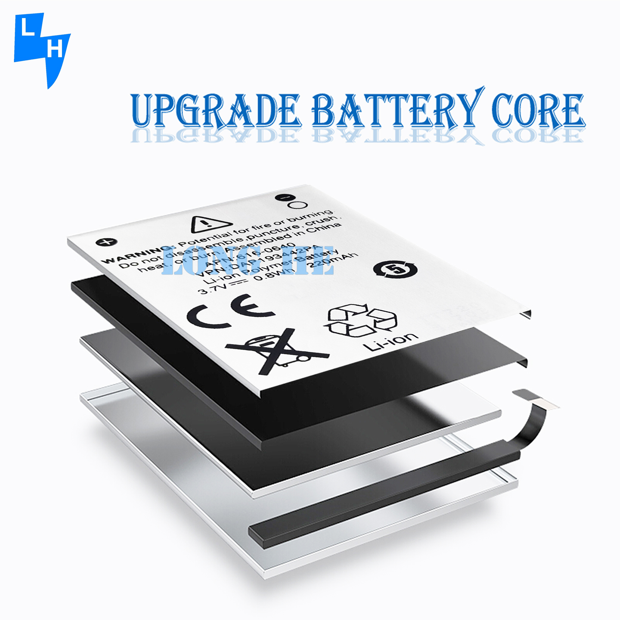 100% Compatible Yellow 220mAh A1446 Rechargeable Battery for iPod Nano 7th Generation