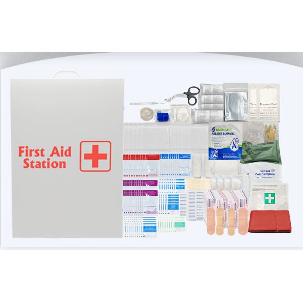 Medical Supplies First Aid Cabinet Refills Customization Size White First Aid Wall Mounted Cabinet