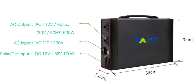 1000Wh Multifunctional Portable Power Station, 500W Solar Power generator for CPAP Home Emergency Backup,camping, travel 0