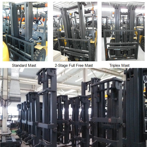 FD35 3.5ton Side Shifter Rough Terrain Forklift Japanese Engine and Core Gearbox Component