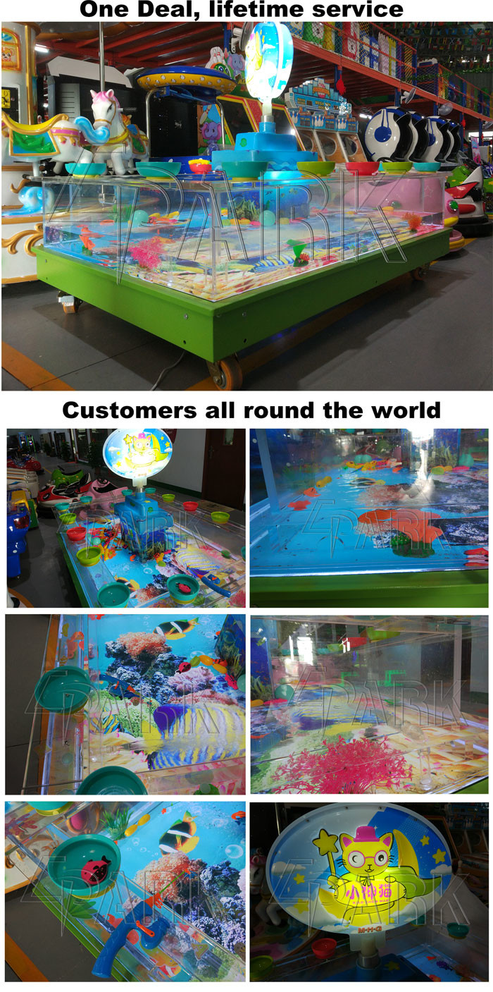 Indoor Amusement Water Kids Fish Game Machine / Pond Entertainment Equipment