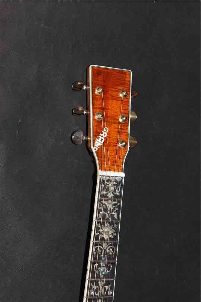 AAAA all solid koa wood guitar dreadnought body solid koa acoustic electric guitar abalone binding ebony fingerboard EMS