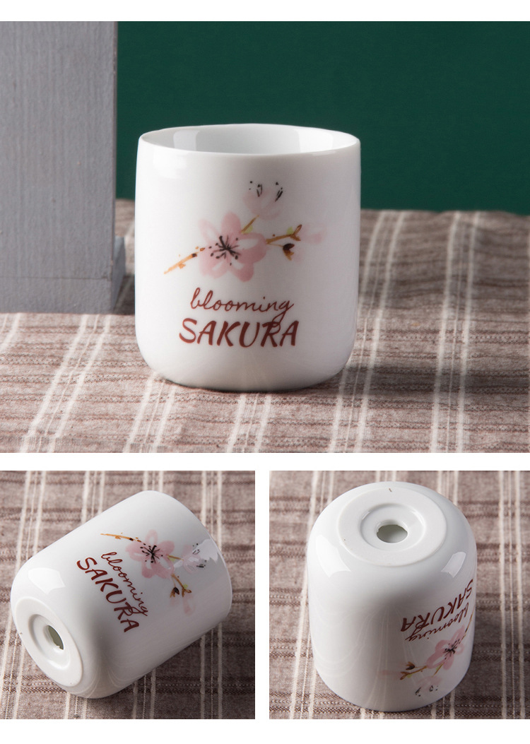Japanese Cherry Blossom White Round Rectangle Square Baking Dessert Bowl Restaurant Ceramic Dinner Plate And Mug