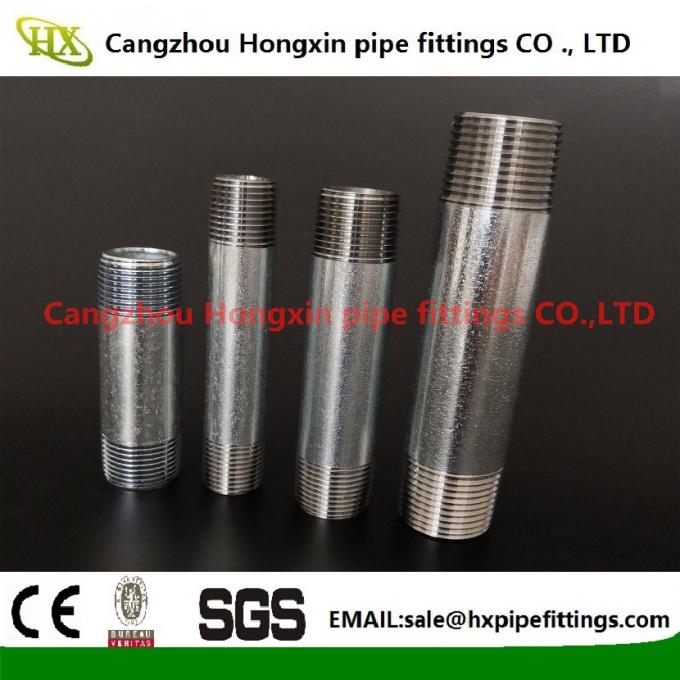 Carbon steel pipe nipple barrel nipples with BSP NPT male thread galvanized forge pipe nipples