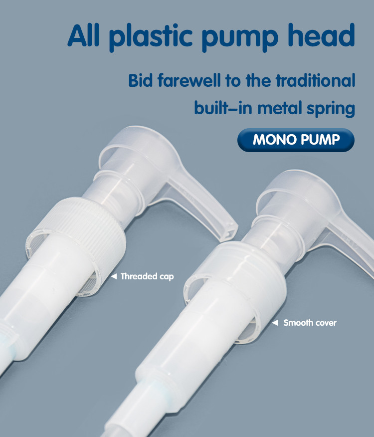 Mono Material All Plastic Lotion Pump 4cc Dose 28-410 Eco Cosmetic Packaging UKAP09