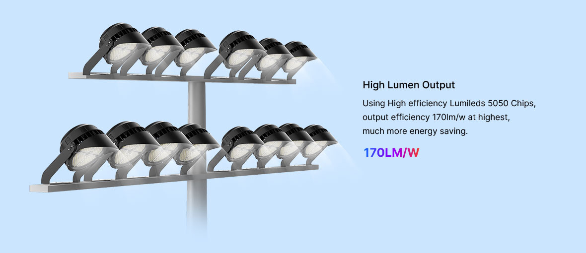 600W Stadium LED Lights 20 degree Beam Angle For Sports Arenas
