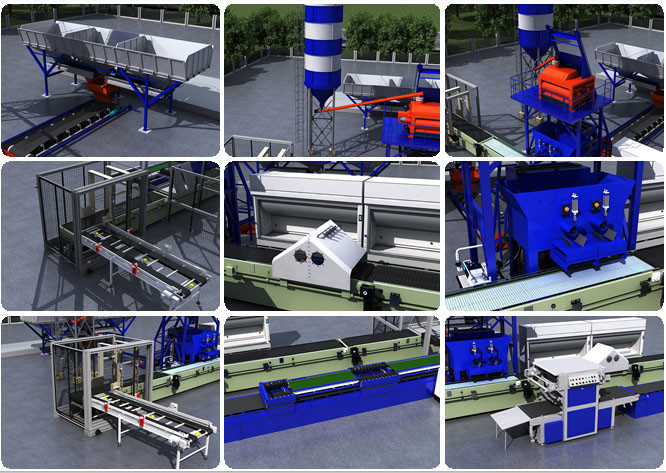 Kerb Stone Manufacturing Machine Retaining Block Making Machine Concrete Wetcast