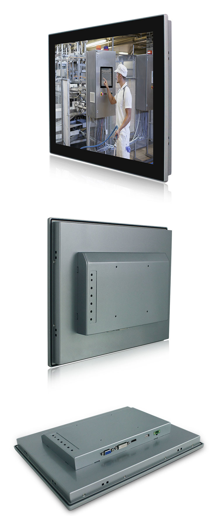 Embedded 17" Ip65 Industrial Touch Screen Display Monitor VESA Installation
