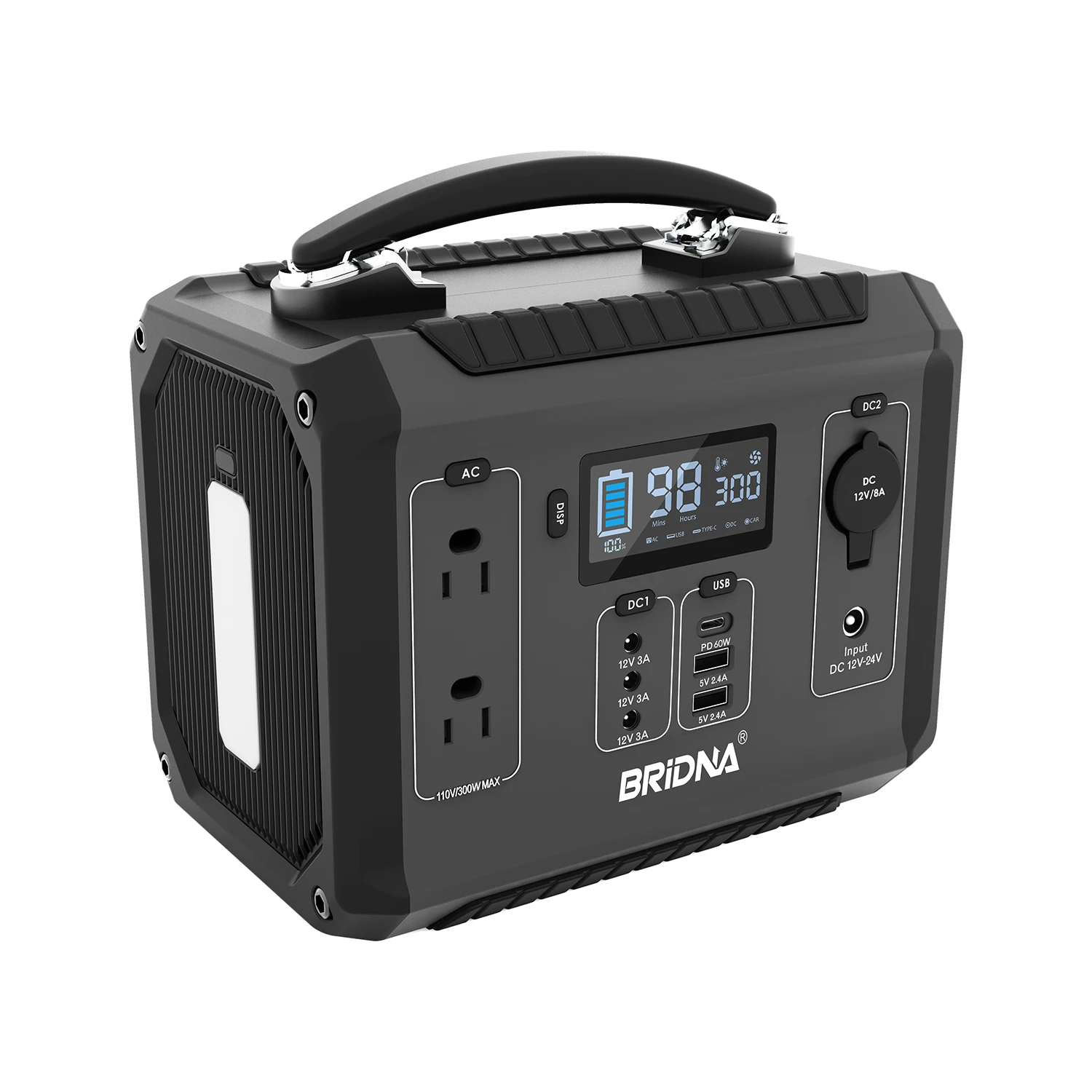 280Wh 300W Solar Pure Sine Wave Generator 12V 110V 220V Outdoor Portable Power Bank