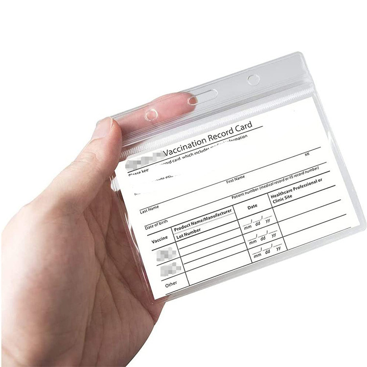Clear Horizontal PVC Sublimation CDC Trading Card Sleeve For Travel