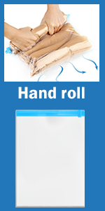 hand roll up space saving travel  bag storage