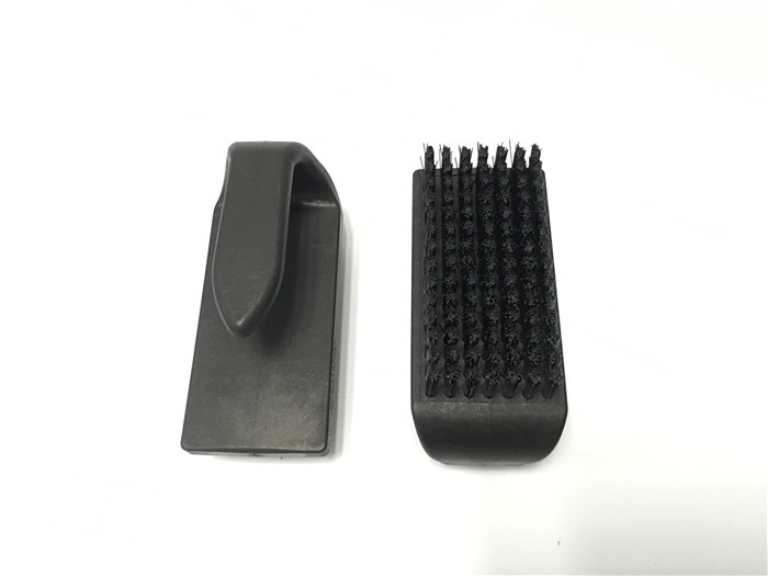 Synthetics Fibers Cleaning Static Discharge Brush Plastic Handle U Shape Color Black