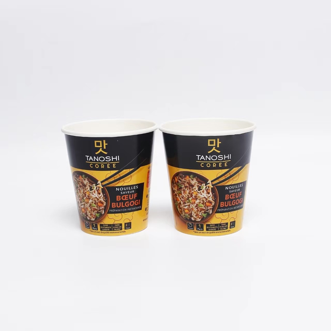Instant Noodle Bowl heat-resistant food-grade lunch box net red wash-free kraft paper packaging paper bowl manufacturers