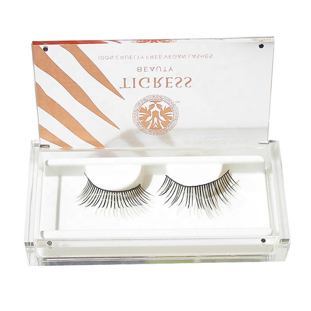 Lash Box Acrylic Display Case Custom Empty Packaging Magnetic Mink Clear