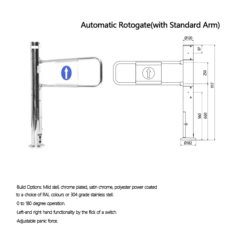 Dual Mechanical Gate Supermarket Swing Gate