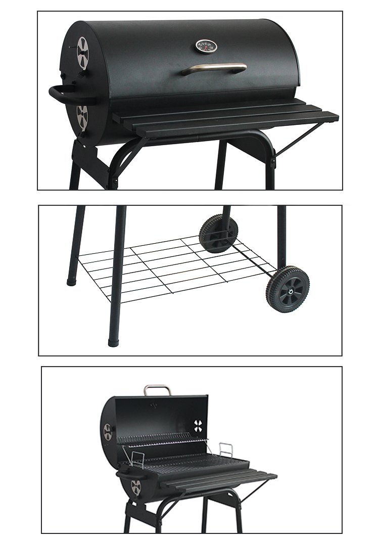 Steel Iron BBQ Grill for Backyard Party Picnic Camping Meats Smokers 78*73.5*103.5 cm