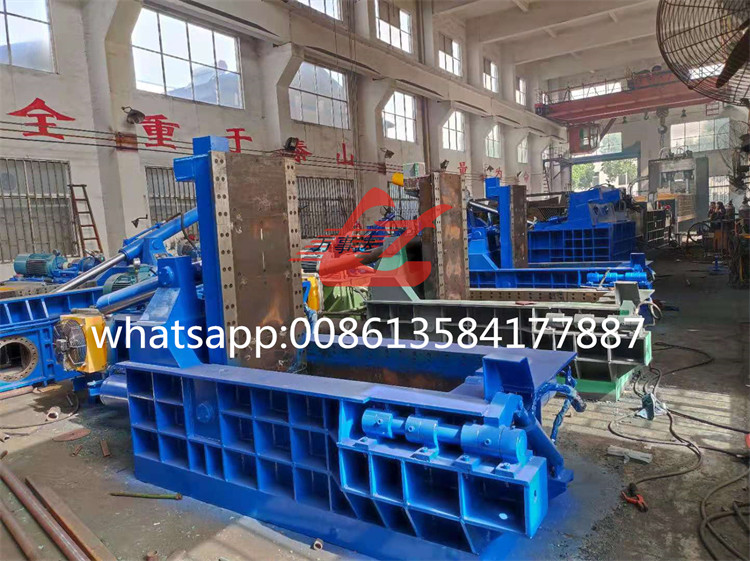 WANSHIDA Scrap Metal Baler Aluminum Baling Press Compactor Machine Max. 3mm Thickness 1200-1500KG/H