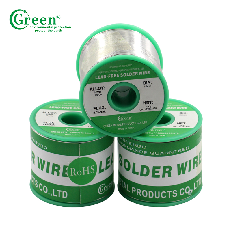 Lead Free Soldering Wire Material 99.3% Tin 0.7% Copper 0.5mm / 0.02 Diameter 1kg