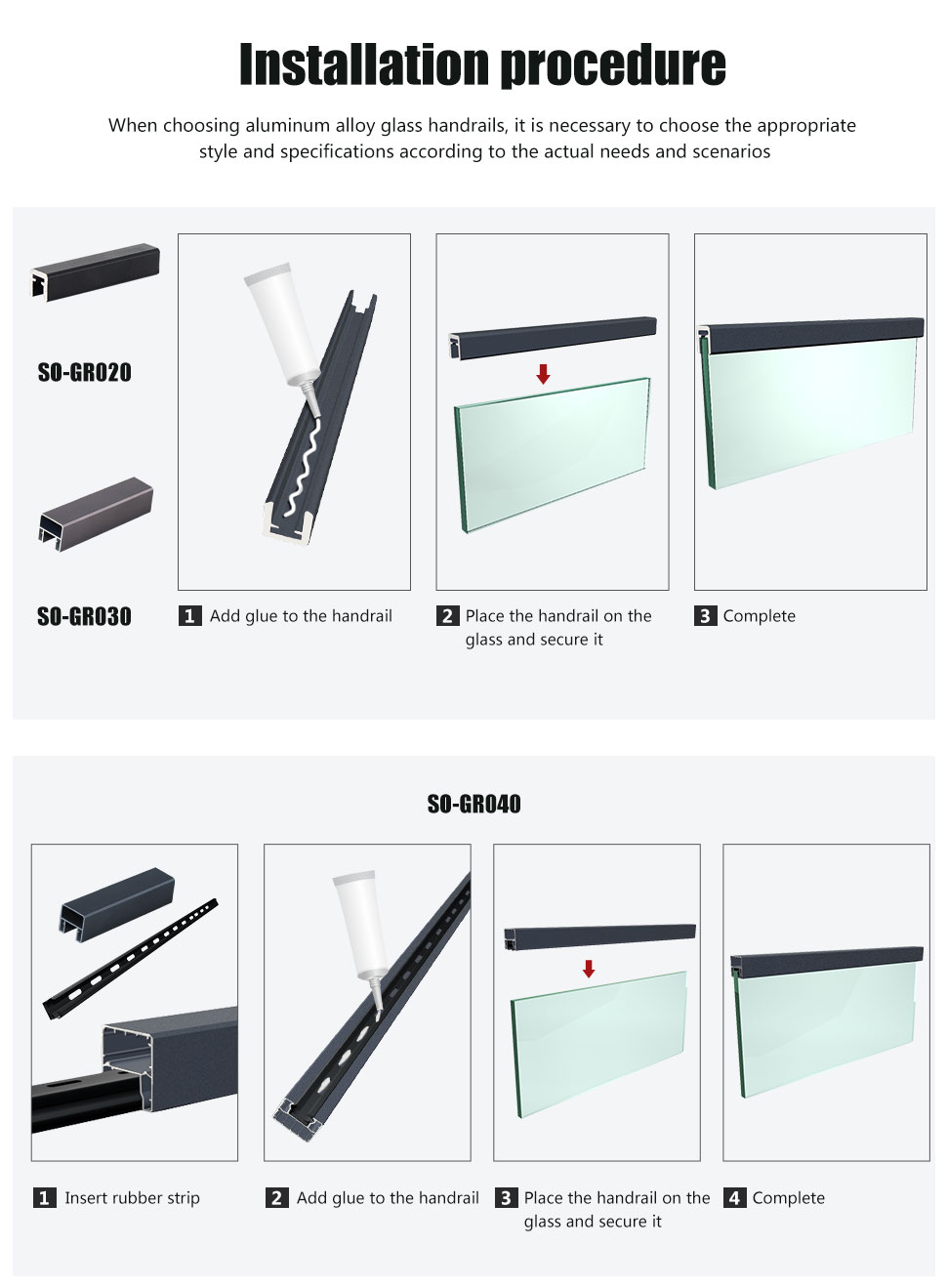 Customized Aluminum Railing System for Decks and Porches Simple Design Flooring Mounted