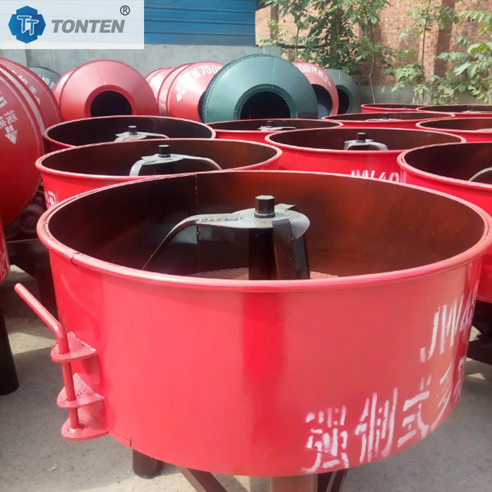 Mobile Vertical Concrete Pan Mixer Flat-Mouth Mixer Machine For Road
