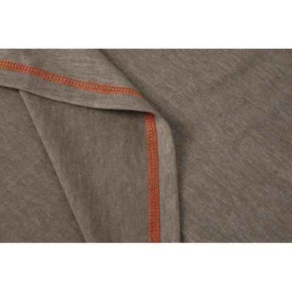 Men's Slub Cotton Blend Henley Top with Contrast Stitching and Relaxed Fit Long Sleeve Polo