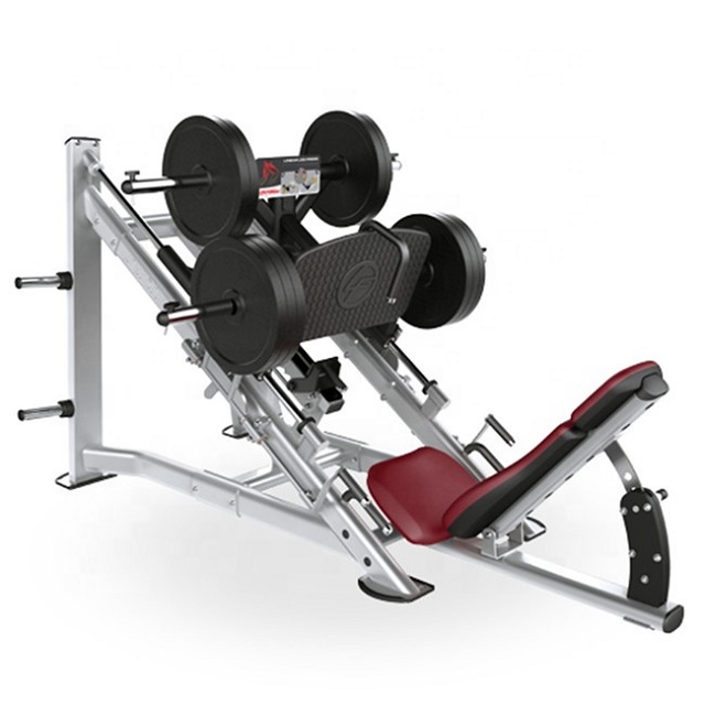 Commercial Gym Equipment Adjustable Bench 45 Degree Leg Press Plate Loaded
