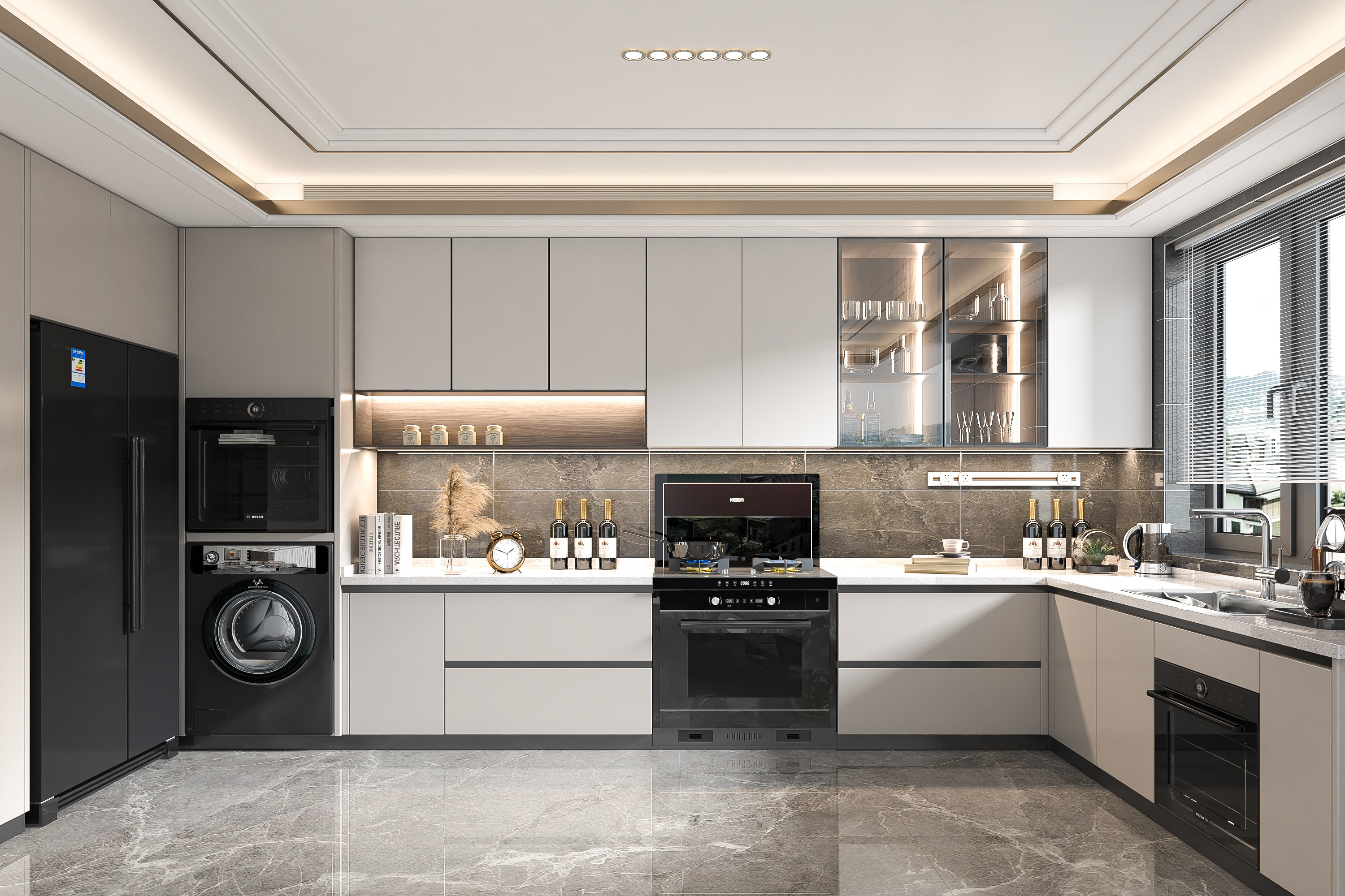 Modular Kitchen Cabinets With Corner Cabinets , Simple And Base Cabinets