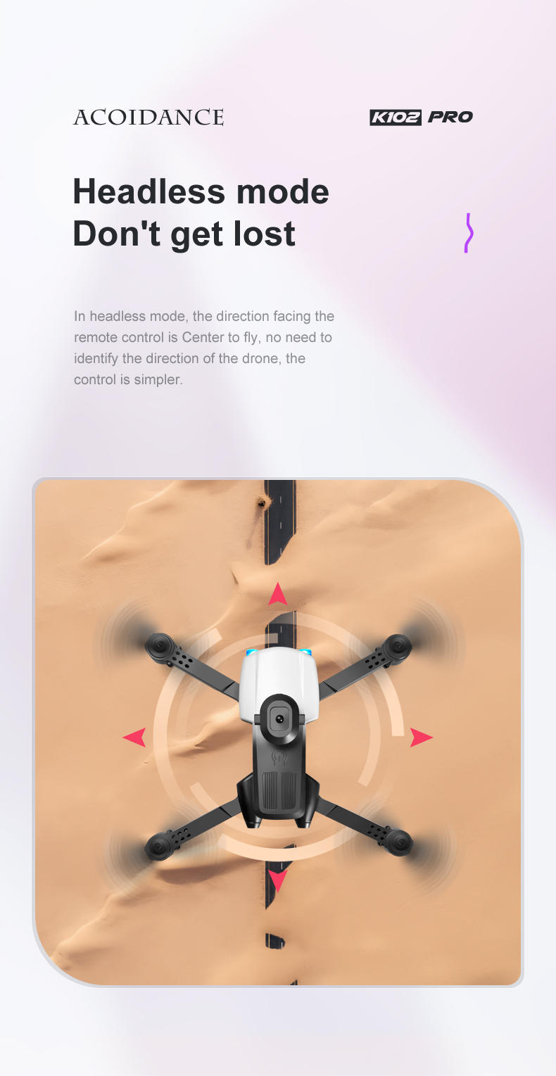 Elfbar Vapers E88 Pro Mini Drone Camera K102 PRO 4K HD Optical Flow Camera Drone with Obstacle Avoidance
