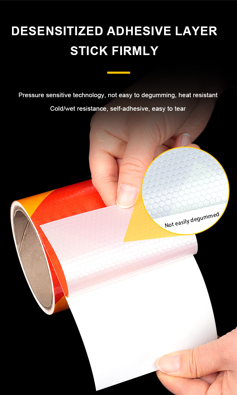 PVC Crystal Lattice Self-Adhesive Vehicle Conspicuity Traffic Safety Warning Reflective Tape Extraordinary Stickiness