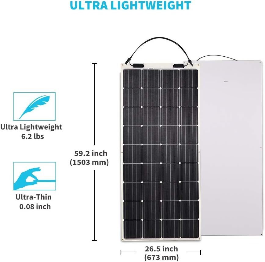 Lightweight 175W Flexible Solar Panels For Marine RV Cabin Van Car Easy Installation