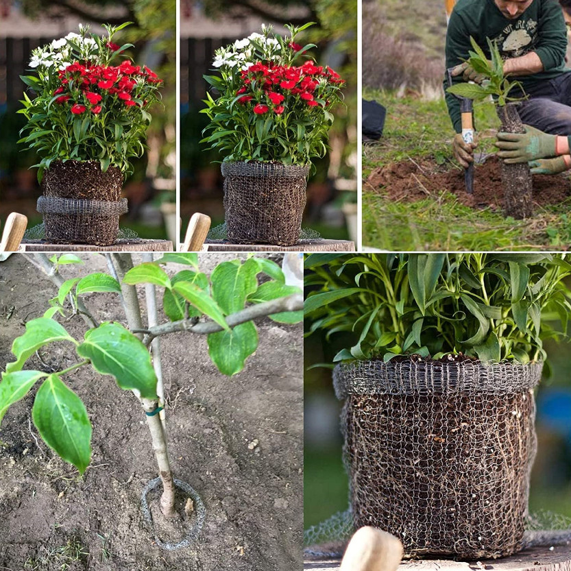 Compressed Knitted Root Guard Gopher Basket Solution To Moles Infestation