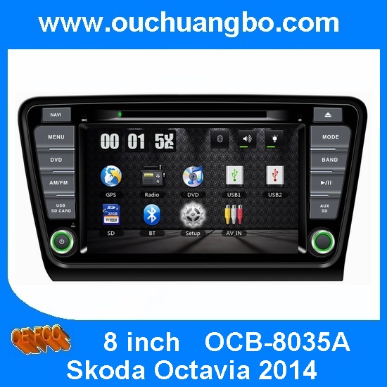 Ouchuangbo Car GPS DVD Nav Multimedia for Skoda Octavia 2014 USB iPod Main menu language