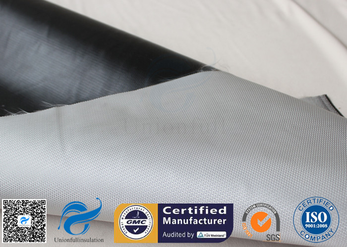 1 Side Black Silicone Coated Fiberglass Fabric Fireproof Cooler Insulation Material