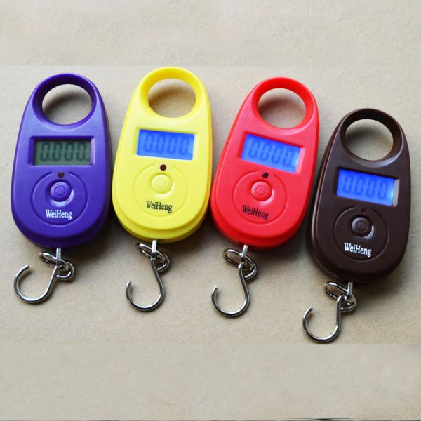 Colorful Digital Hanging Scale Tare Function With 1 * CR2032 Battery Power