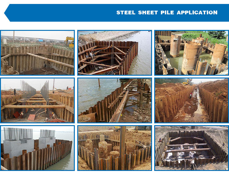 Q235 Q275 Q345 U Type Sheet Pile Type 2 400x100x10.5mm For Construction