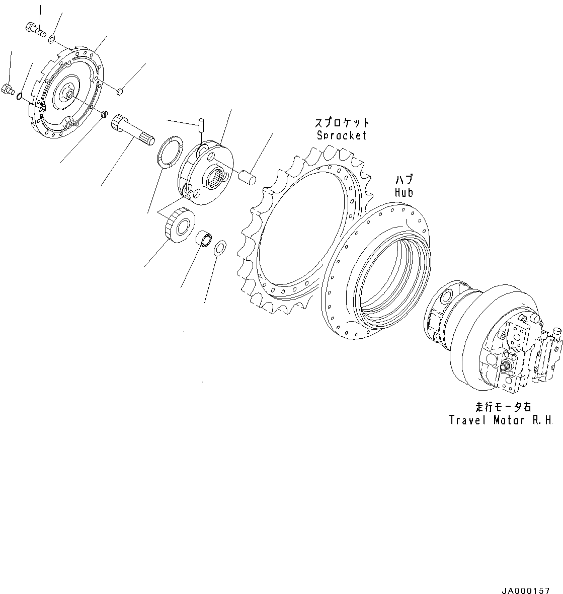 KOMATSU 11Y-27-30401 Parts Final Drive Assembly