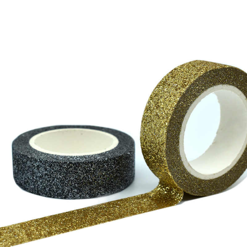 Custom Printed Colored Cute Patterns Glitter Washi Tape