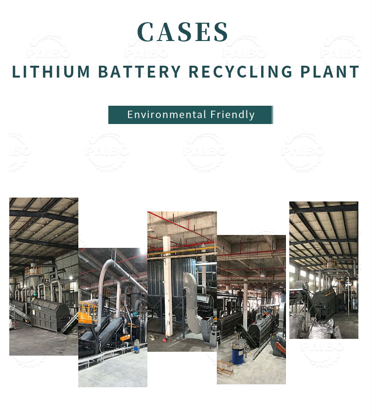 500KG/H Li-ion Battery Recycling Machinery Scrap Ev Car Lithium Ion Battery Recycle Production Line