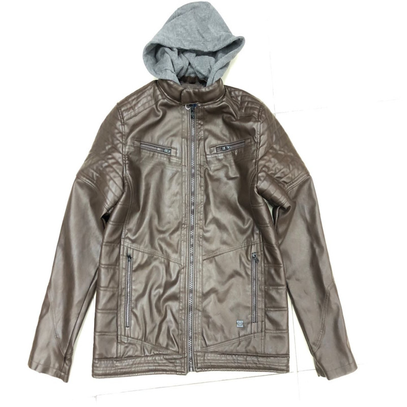 Mens Washing Leather Jacket One Color As Picture Good Design High Quality