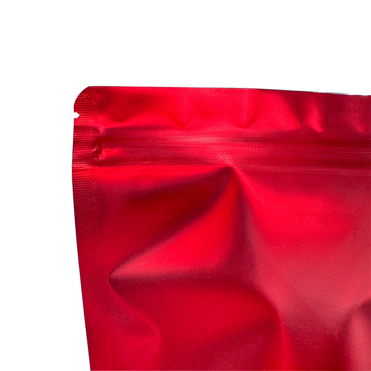 Aluminium Foil Coated Matte Red Stand Up Ziplock Bags For Storing Food