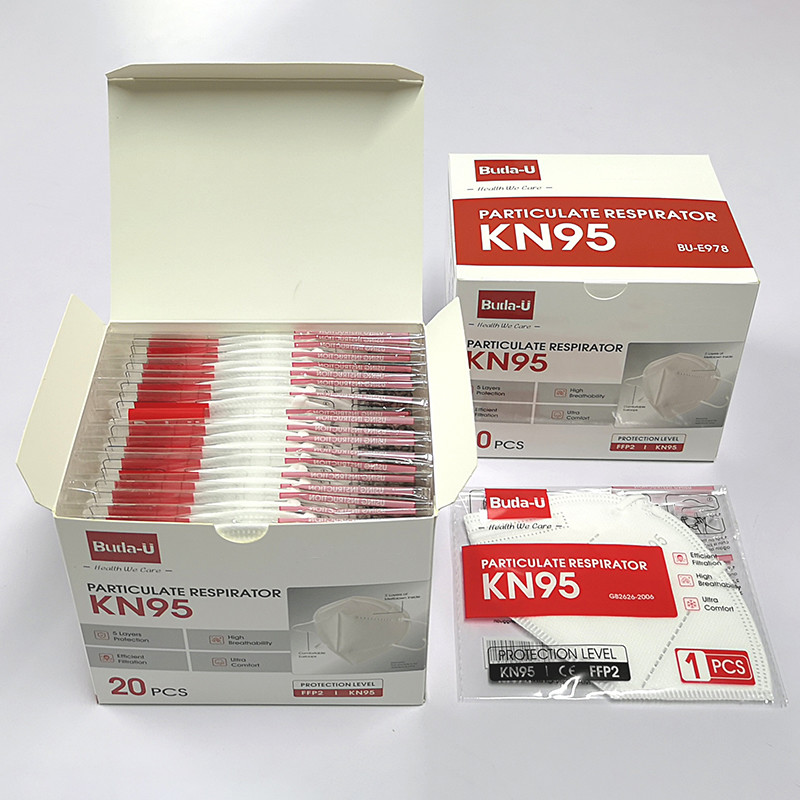 5 Layers KN95 Particulate Respirator Face Mask High Filtration Rate 95%