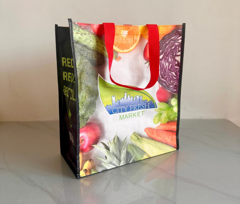 Printed Eco Grocery Printable Gift Reusable Recycled Non-Woven Laminate Promotional Custom Non Woven Shopping Tote Bag With Logo