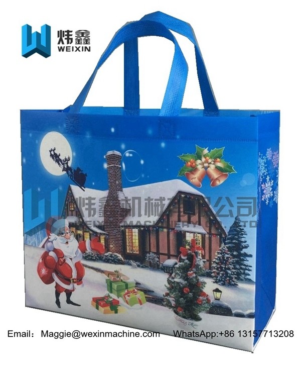 Custom Printed Logo Gift Non Woven Gift Shopping Bag For Christmas festival Market