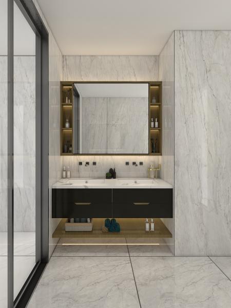 Luxury Stainless Steel Bathroom Vanity Cabinet Sleek Design & Durability