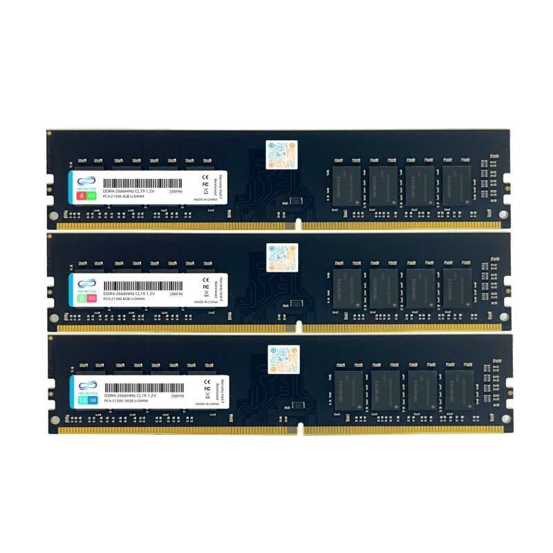 DDR4 288pin 4GB 2666MHz Udimm PC-21300 1.2V Non Ecc Gen 4 Memory Consumer Garde Memory Module