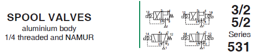 SPOOL VALVES Series 531 for ASCO