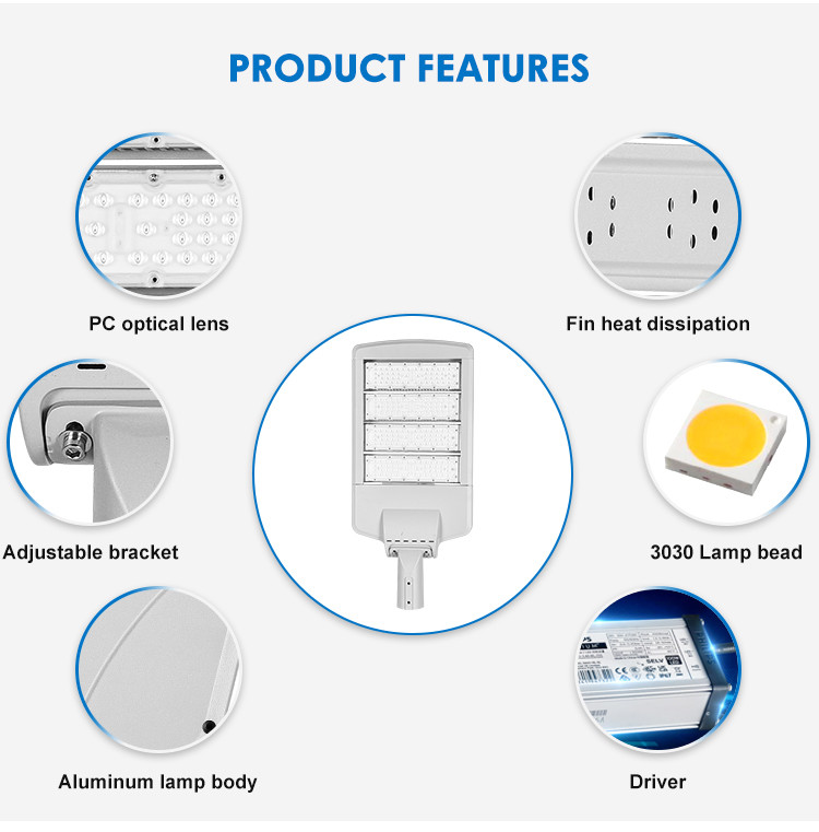 50W-420W Modular Commercial Led Street Lights High Brightness Chip